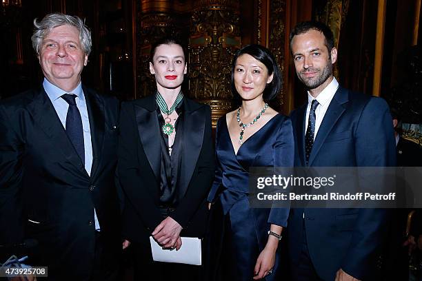 Director of the National Opera Stephane Lissner, Star Dancer Aurelie Dupont, French minister of Culture and Communication Fleur Pellerin and Paris...