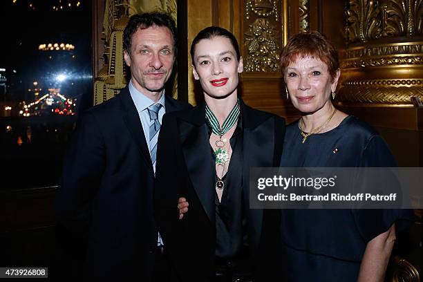 Former Star Dancer Manuel Legris, Star Dancer Aurelie Dupont and former Dance Director of the 'Opera de Paris' Brigitte Lefevre attend Star Dancer...