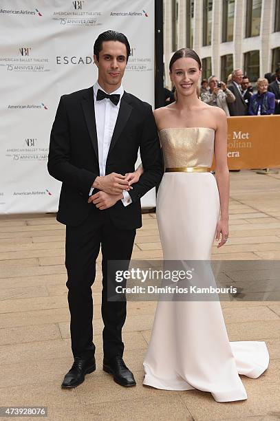 Alexander Hammoudi and Devon Teuscher attend the American Ballet Theatre's 75th Anniversary Diamond Jubilee Spring Gala at The Metropolitan Opera...