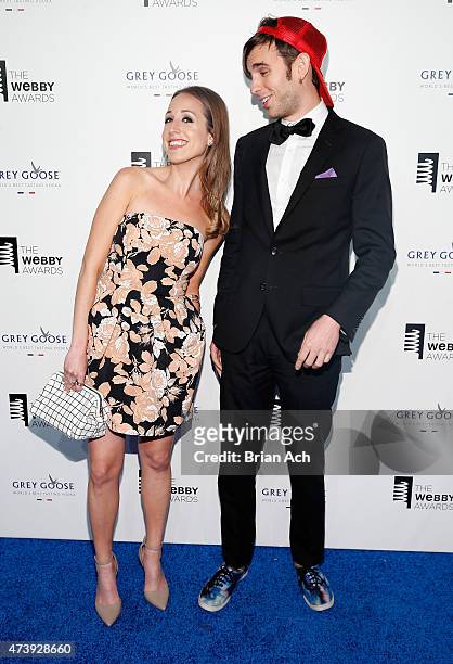 Samantha Freedman and Internet personality Jake Roper attend the 19th Annual Webby Awards on May 18, 2015 in New York City.