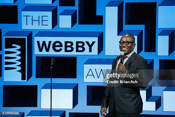 Comedian Hannibal Buress hosts the 19th Annual Webby Awards on May 18, 2015 in New York City.