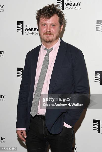 Beau Willimon poses backstage at the 19th Annual Webby Awards on May 18, 2015 in New York City.