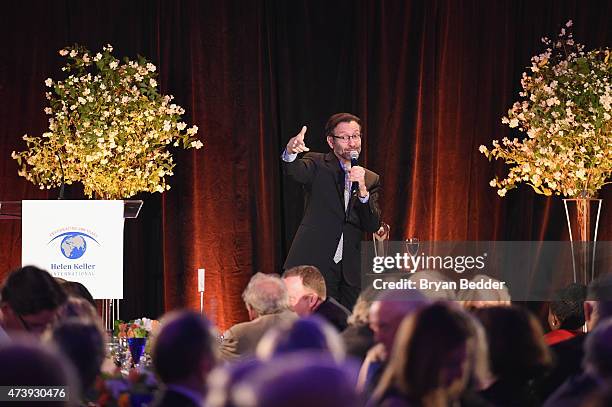 Benjamin Doller from Sotheby's speaks onstage as Helen Keller International celebrates their centennial anniversary with the 2015 Spirit Of Helen...