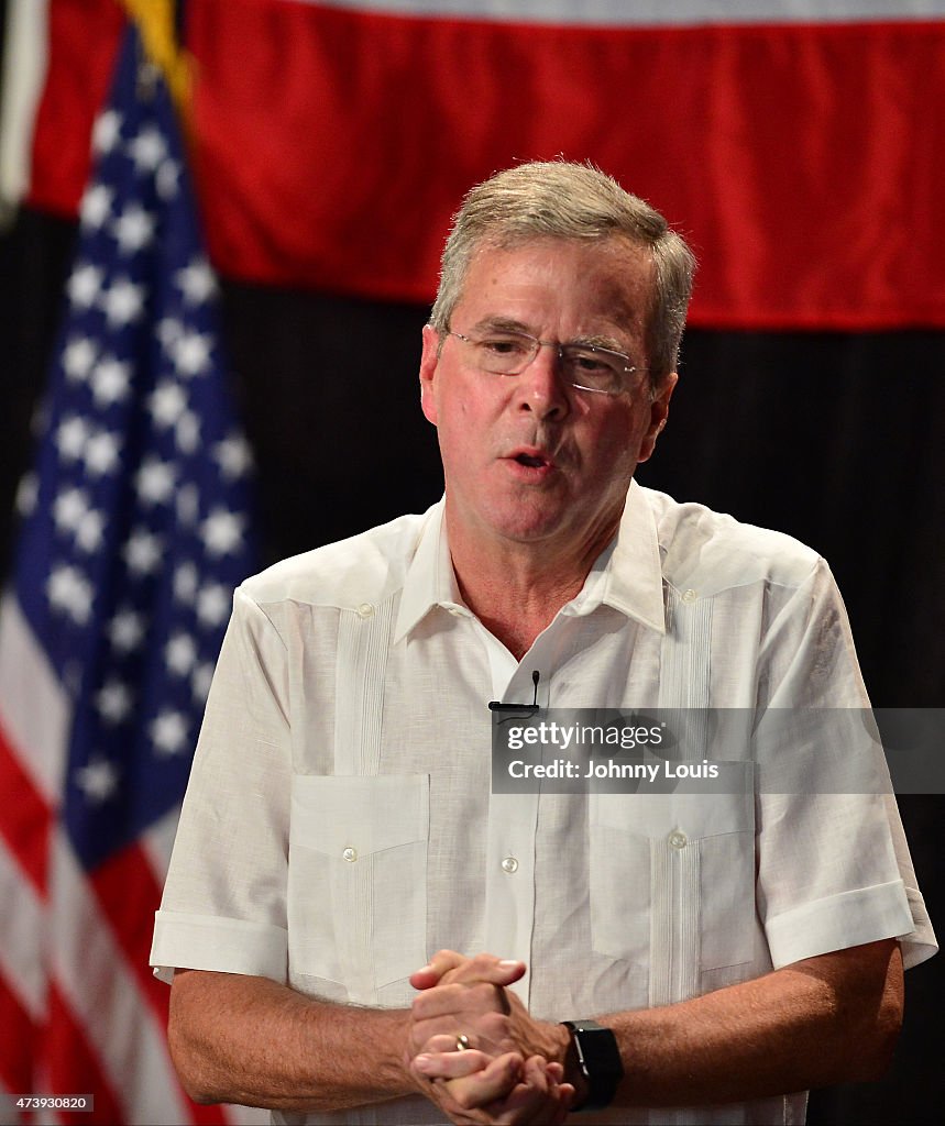 Jeb Bush Attends Reception Hosted By Right To Rise PAC