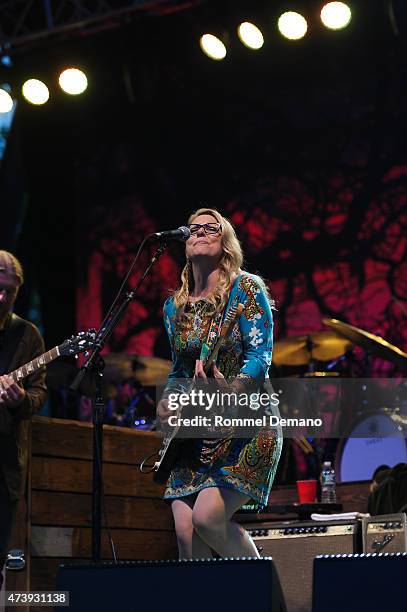 Susan Tedeschi of Tedeschi Trucks Band performs the 2015 Central Park Summerstage - Tedeschi Trucks Band With Spirit Family Reunion at Rumsey...