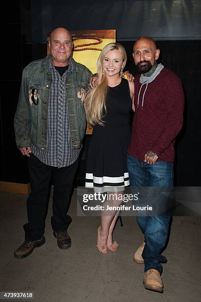 Tony Moran, Bree Olson and Robert LaSardo arrive at the "The Human Centepede 3 " Los Angeles Premiere at the TCL Chinese 6 Theatres on May 18, 2015...