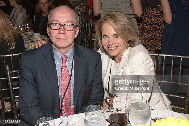 Fortune Magazine Editor Alan Murray and Katie Couric attend Fortune Magazines 2015 Most Powerful Women Evening With NYC at Time Warner Center on May...
