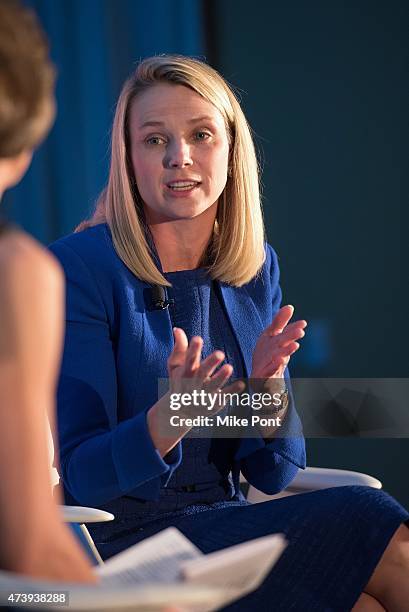 President and CEO of Yahoo Marissa Mayer attends Fortune Magazines 2015 Most Powerful Women Evening With NYC at Time Warner Center on May 18, 2015 in...