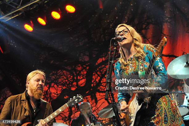 Tedeschi Trucks Band performs during the 2015 Central Park Summerstage - Tedeschi Trucks Band With Spirit Family Reunion at Rumsey Playfield, Central...