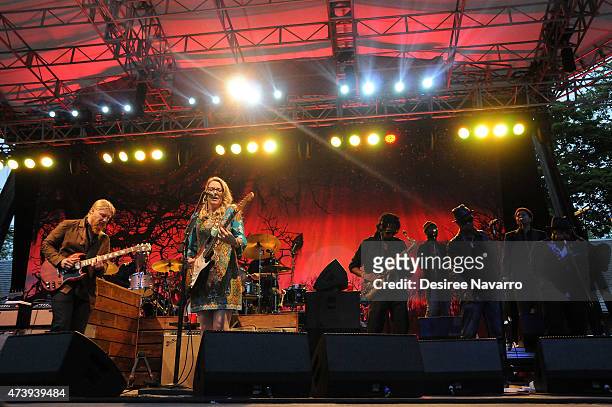 Tedeschi Trucks Band performs during the 2015 Central Park Summerstage - Tedeschi Trucks Band With Spirit Family Reunion at Rumsey Playfield, Central...