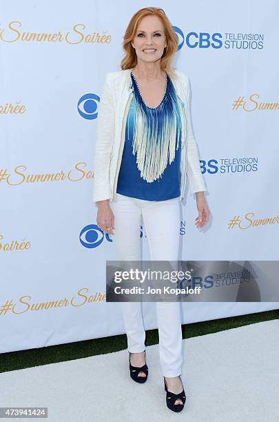Actress Marg Helgenberger arrives at CBS Television Studios 3rd Annual Summer Soiree Party at The London Hotel on May 18, 2015 in West Hollywood,...