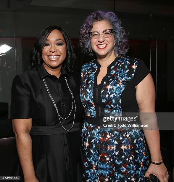 Shonda Rhimes and Jenji Kohan attend the 10th Annual Global Women's Rights Awards at Pacific Design Center on May 18, 2015 in West Hollywood,...