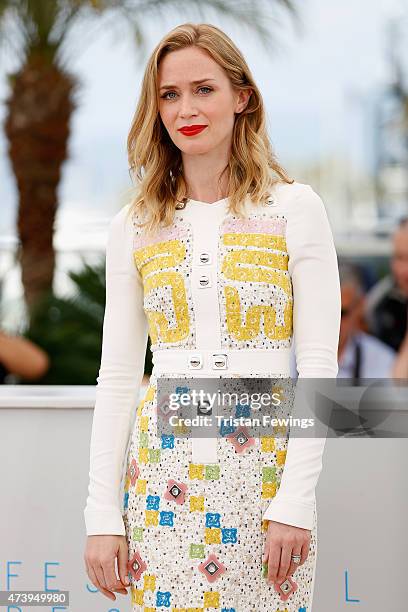 Emily Blunt attends a photocall for "Sicario" during the 68th annual Cannes Film Festival on May 19, 2015 in Cannes, France.