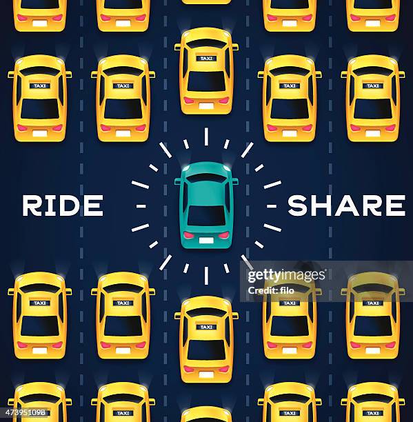crowdsourced transportation services - automatic transmission stock illustrations