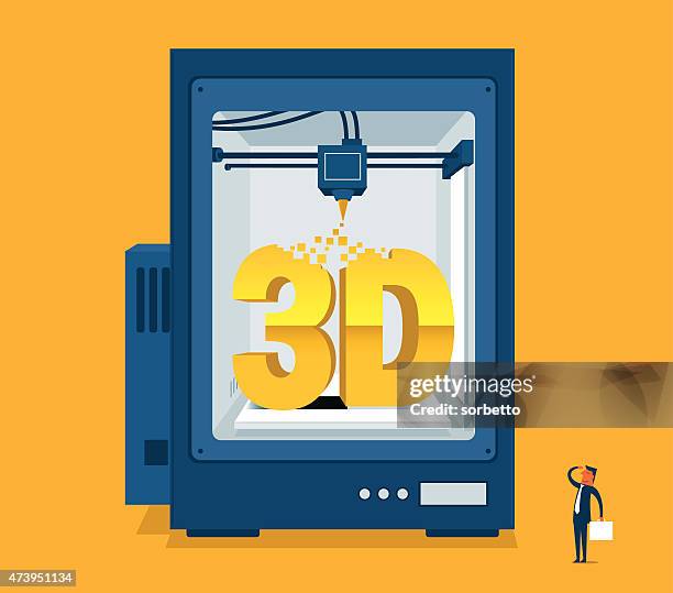 3d printing - 3d printer product stock illustrations