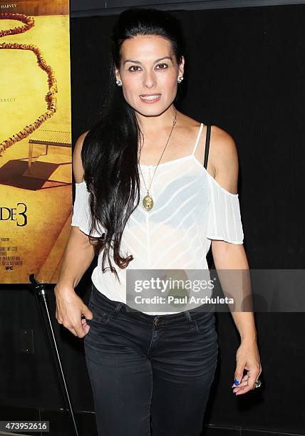 Actress Alexis Iacono attends the premiere of "The Human Centepede 3 " at the TCL Chinese 6 Theatres on May 18, 2015 in Hollywood, California.
