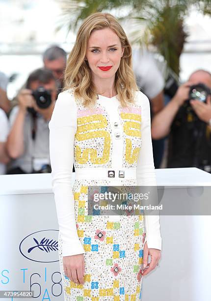 Emily Blunt attends the "Sicario" Photocall during the 68th annual Cannes Film Festival on May 19, 2015 in Cannes, France.