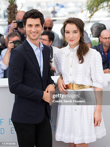 Jeremie Elkaim and Anais Demoustier attendsthe "Marguerite & Julien" Photocall during the 68th annual Cannes Film Festival on May 19, 2015 in Cannes,...