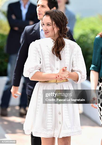 Actress Anais Demoustier attends a photocall for "Marguerite And Julien" during the 68th annual Cannes Film Festival on May 19, 2015 in Cannes,...