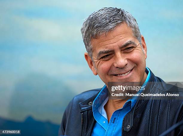 George Clooney attends at the 'Tomorrowland' Press Conference at the L'Hemisferic on May 19, 2015 in Valencia, Spain.