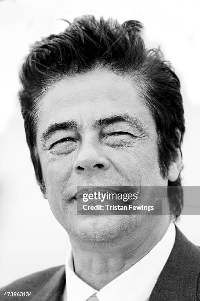 Benicio Del Toro attends the 'Sicario' Photocall during the 68th annual Cannes Film Festival on May 19, 2015 in Cannes, France.