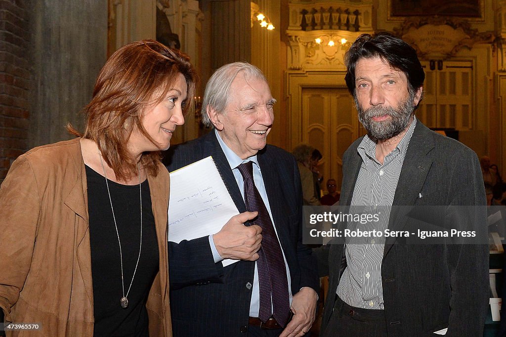 Helmut Lachenmann And Massimo Cacciari Hold A Conference About Luigi Nono