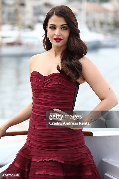 Actress Aishwarya Rai attends a photocall for "Jazbaa" during the 68th annual Cannes Film Festival on May 19, 2015 in Cannes, France.