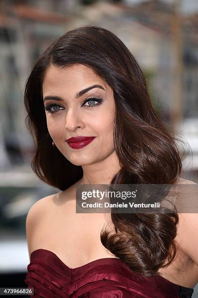 Actress Aishwarya Rai attends the "Jazbaa" Photocall during the 68th annual Cannes Film Festival on May 19, 2015 in Cannes, France.