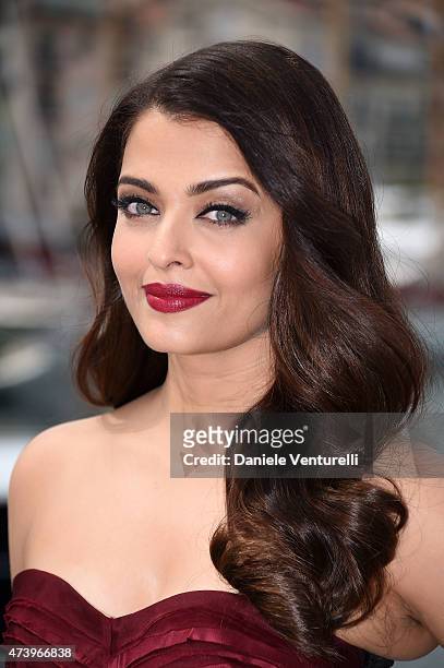 Actress Aishwarya Rai attends the "Jazbaa" Photocall during the 68th annual Cannes Film Festival on May 19, 2015 in Cannes, France.