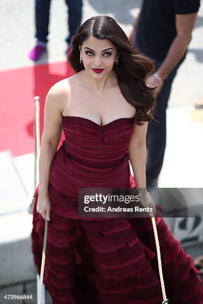 Actress Aishwarya Rai attends a photocall for "Jazbaa" during the 68th annual Cannes Film Festival on May 19, 2015 in Cannes, France.