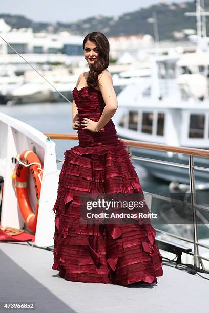 Actress Aishwarya Rai attends a photocall for "Jazbaa" during the 68th annual Cannes Film Festival on May 19, 2015 in Cannes, France.