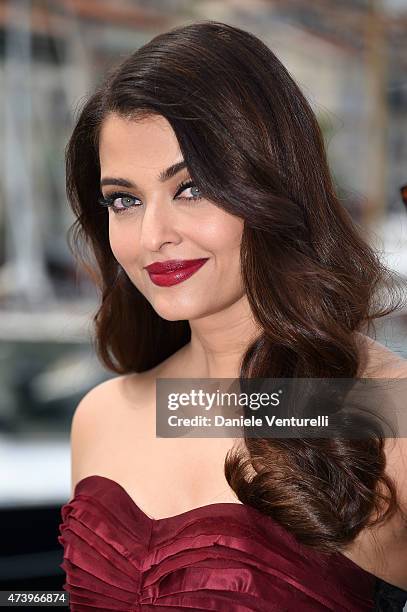 Actress Aishwarya Rai attends the "Jazbaa" Photocall during the 68th annual Cannes Film Festival on May 19, 2015 in Cannes, France.