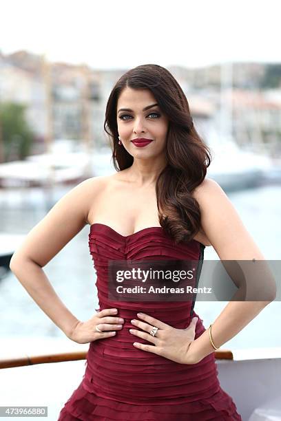 Actress Aishwarya Rai attends a photocall for "Jazbaa" during the 68th annual Cannes Film Festival on May 19, 2015 in Cannes, France.