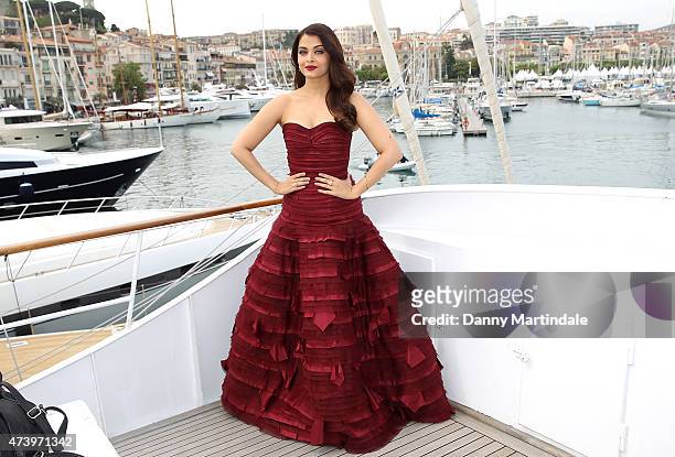 Aishwarya Rai attends the "Jazbaa" photocall during the 68th annual Cannes Film Festival on May 19, 2015 in Cannes, France.