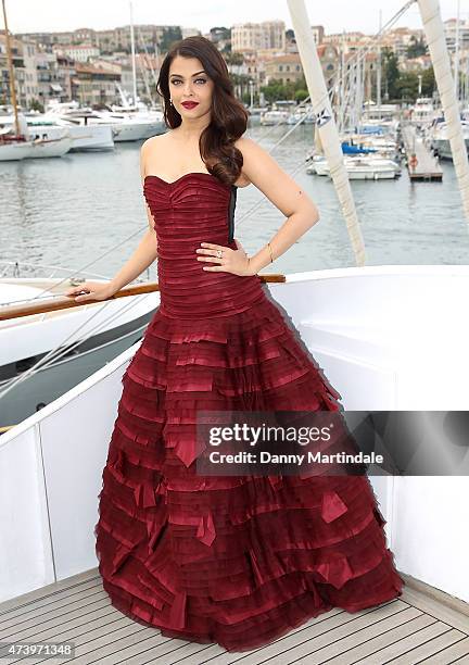 Aishwarya Rai attends the "Jazbaa" photocall during the 68th annual Cannes Film Festival on May 19, 2015 in Cannes, France.