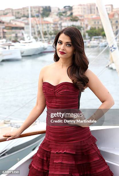 Aishwarya Rai attends the "Jazbaa" photocall during the 68th annual Cannes Film Festival on May 19, 2015 in Cannes, France.