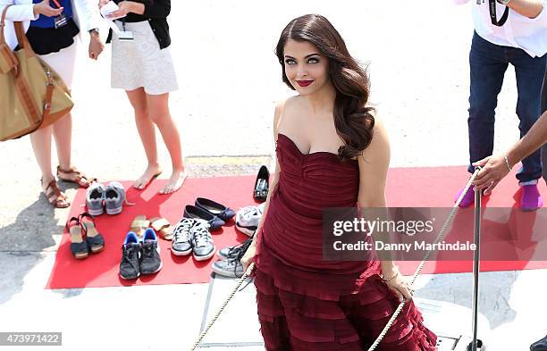 Aishwarya Rai attends the "Jazbaa" photocall during the 68th annual Cannes Film Festival on May 19, 2015 in Cannes, France.