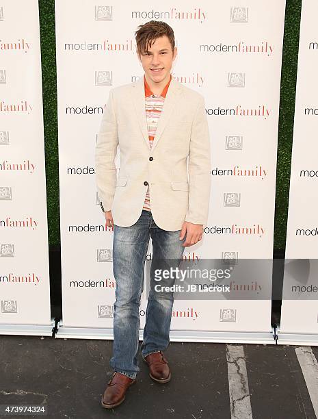 Nolan Gould attends the ATAS Screening of the 'Modern Family' Season Finale 'American Skyper' at the Fox Studio Lot on May 18, 2015 in Century City,...
