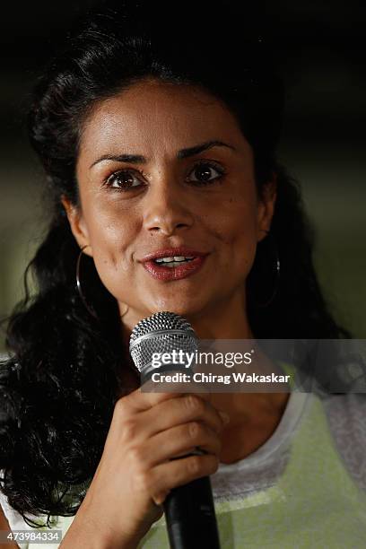 Gul Panag attends the launch of MobileFit's First Run Fitness App at Sofitel Hotel on May 19, 2015 in Mumbai, India.