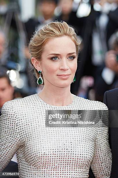 Emily Blunt attends the Premiere of 'Sicario' during the 68th annual Cannes Film Festival on May 19, 2015 in Cannes, France.