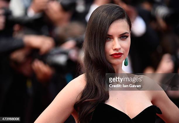 Adriana Lima attends the Premiere of "Sicario" during the 68th annual Cannes Film Festival on May 19, 2015 in Cannes, France.