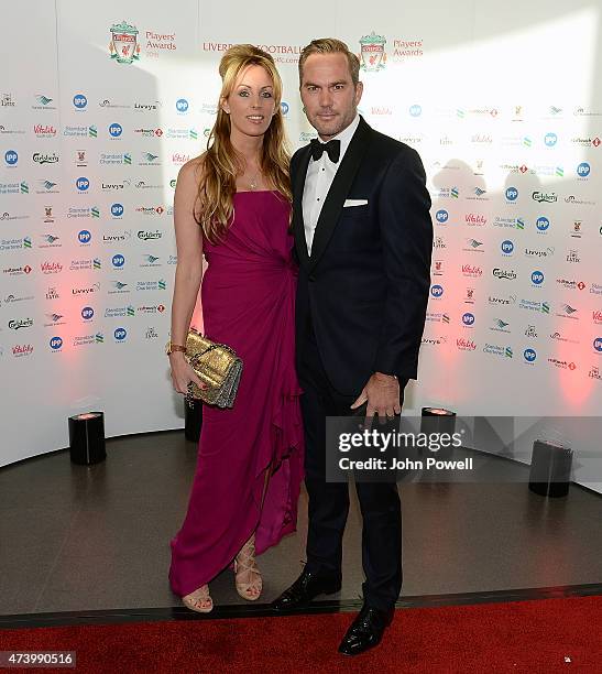 Jason Mcateer ex player of Liverpool arrives at the Liverpool Player of the Year Awards on May 19, 2015 in Liverpool, England.