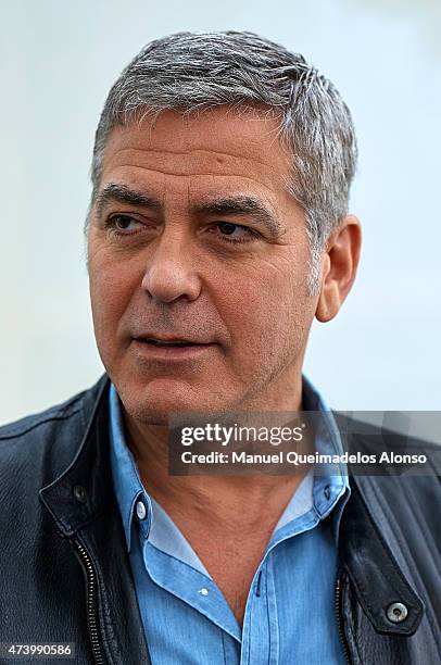 George Clooney attends at the 'Tomorrowland' Press Conference at the L'Hemisferic on May 19, 2015 in Valencia, Spain.