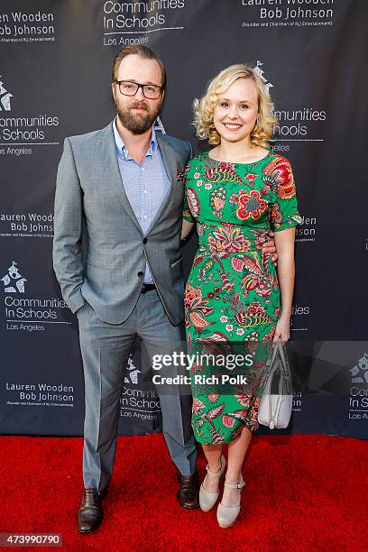 Actors Josh Leonard and Allison Pill attend the Communities In Schools Of Los Angeles Annual Gala on May 18, 2015 in Pacific Palisades, California.