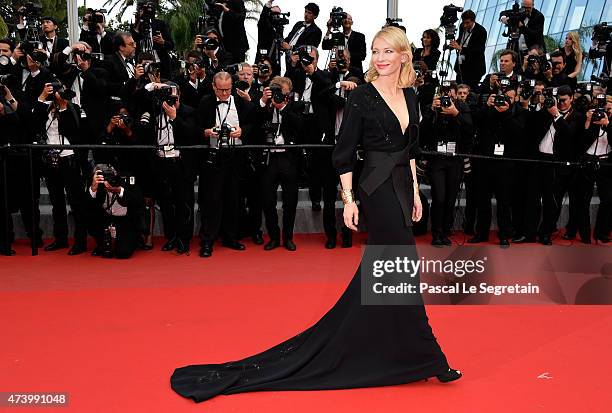 Cate Blanchett attends the Premiere of "Sicario" during the 68th annual Cannes Film Festival on May 19, 2015 in Cannes, France.