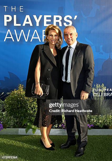 Paul McGinley of Ireland and his wife Alison attend the European Tour Players' Awards ahead of the BMW PGA Championship at the Sofitel London...