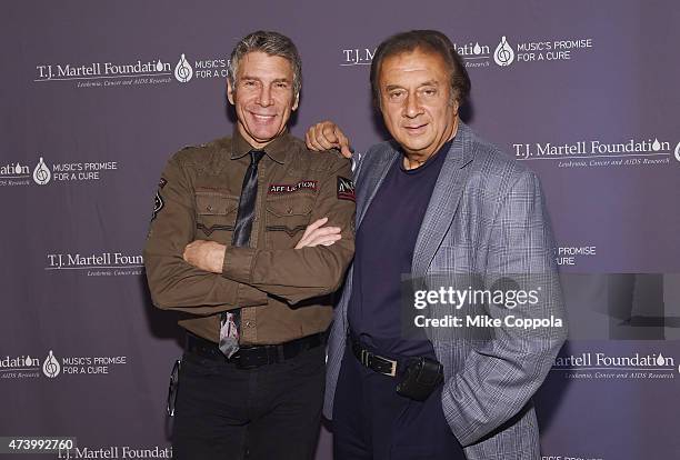 Radio personalities Kid Leo and Mark Goodman attend T.J. Martell Foundation's 40th Anniversary Kick-Off Breakfast on May 19, 2015 in New York City.