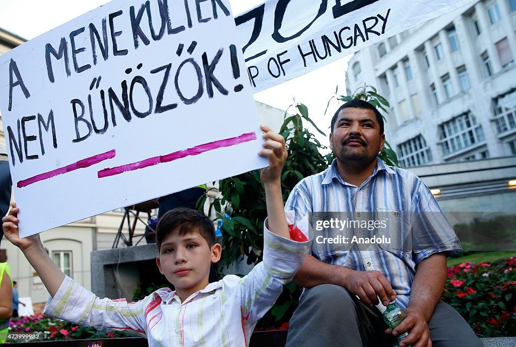 Protest against migration policy in Hungary