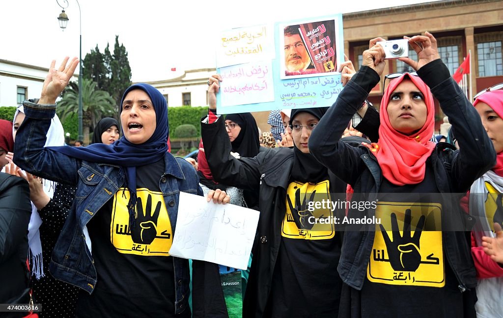 Moroccans protest Egypt's death sentence decisions