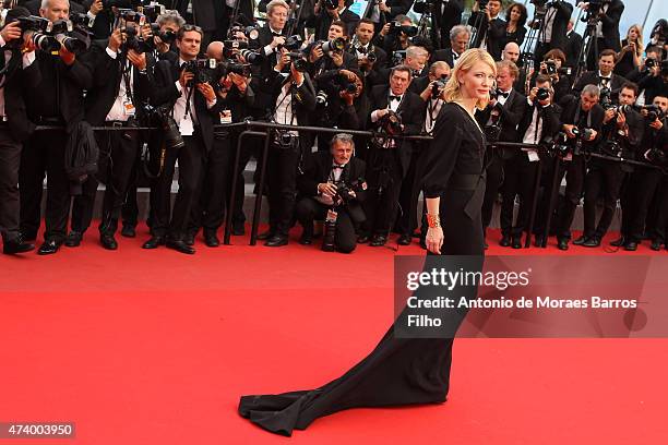 Cate Blanchett attends the "Sicario" premiere during the 68th annual Cannes Film Festival on May 19, 2015 in Cannes, France.